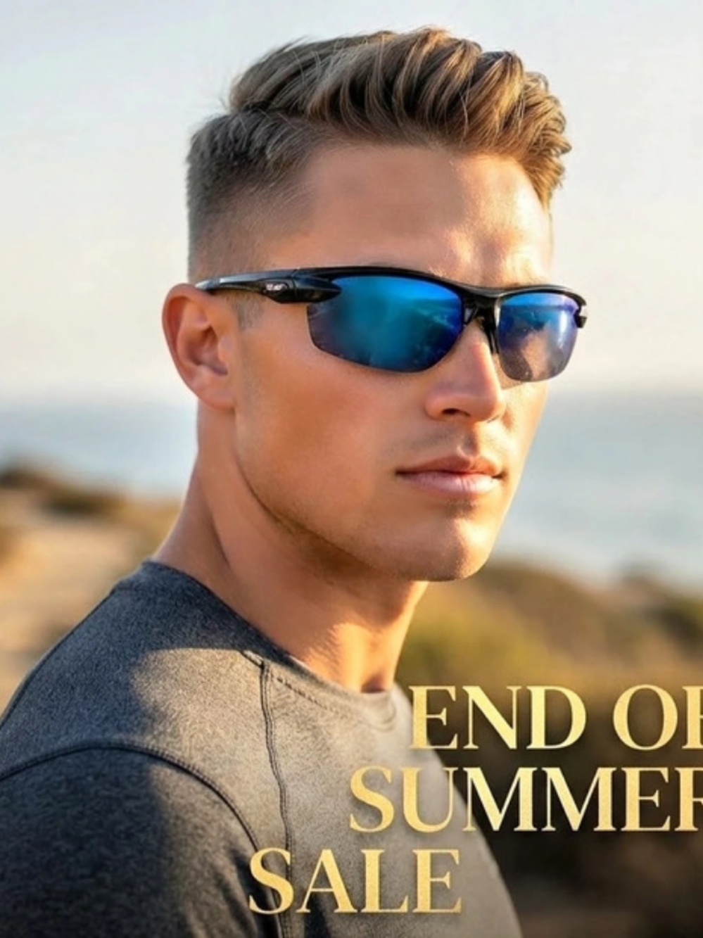 X-Loop Sport Sunglasses Black & Blue New W/tags